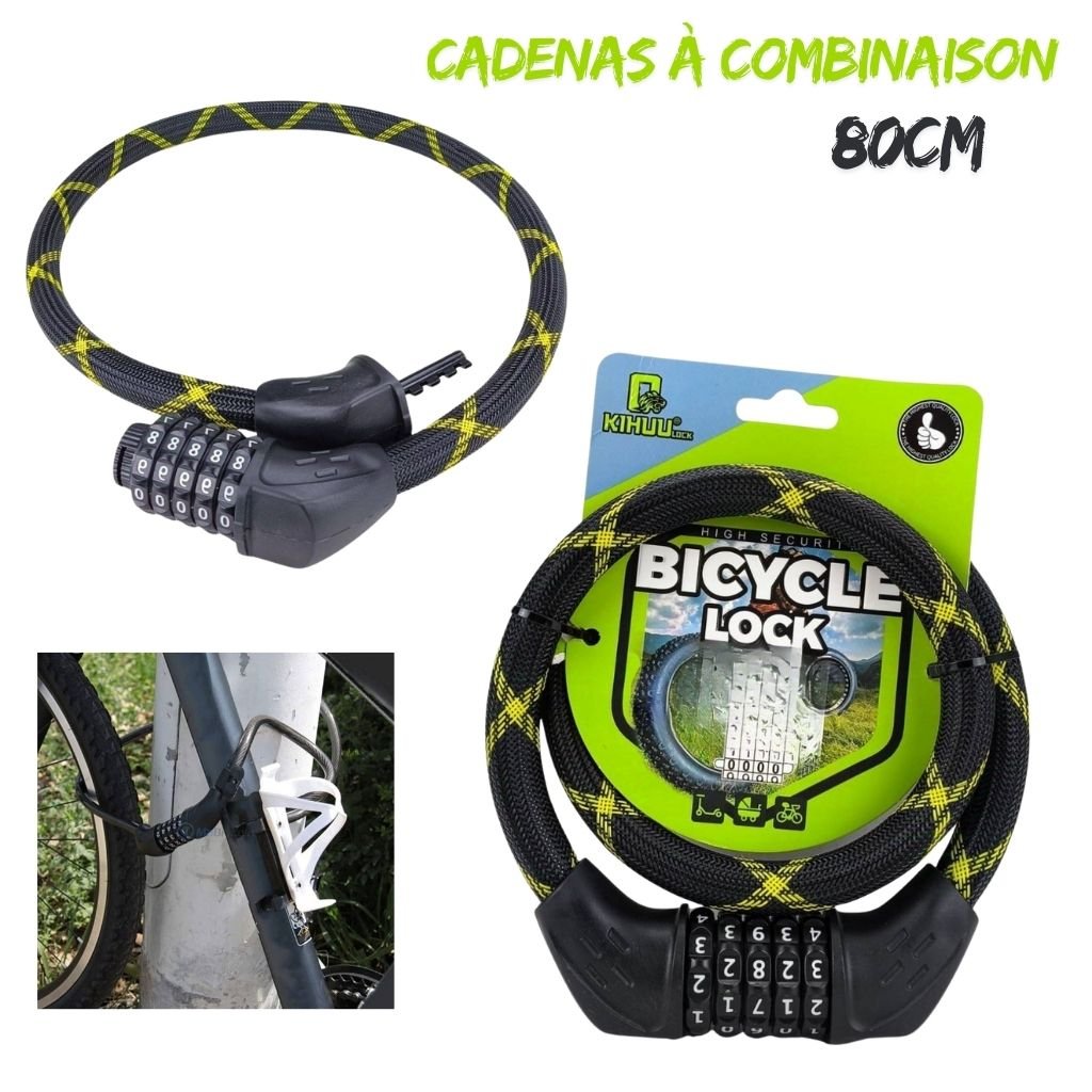 cadenas à combinaison 80cm KIHUU LOCK | 14468-7