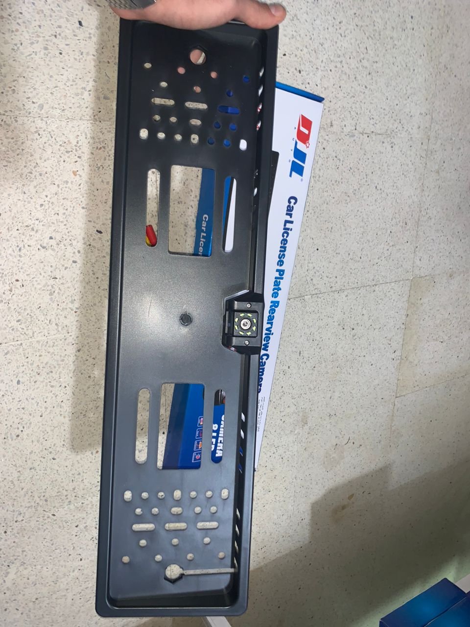 Caméra de recul HD pour voiture, Avec cadre de plaque d'immatriculation Standard , étanche, Vision nocturne, 4 LED - الصورة 3