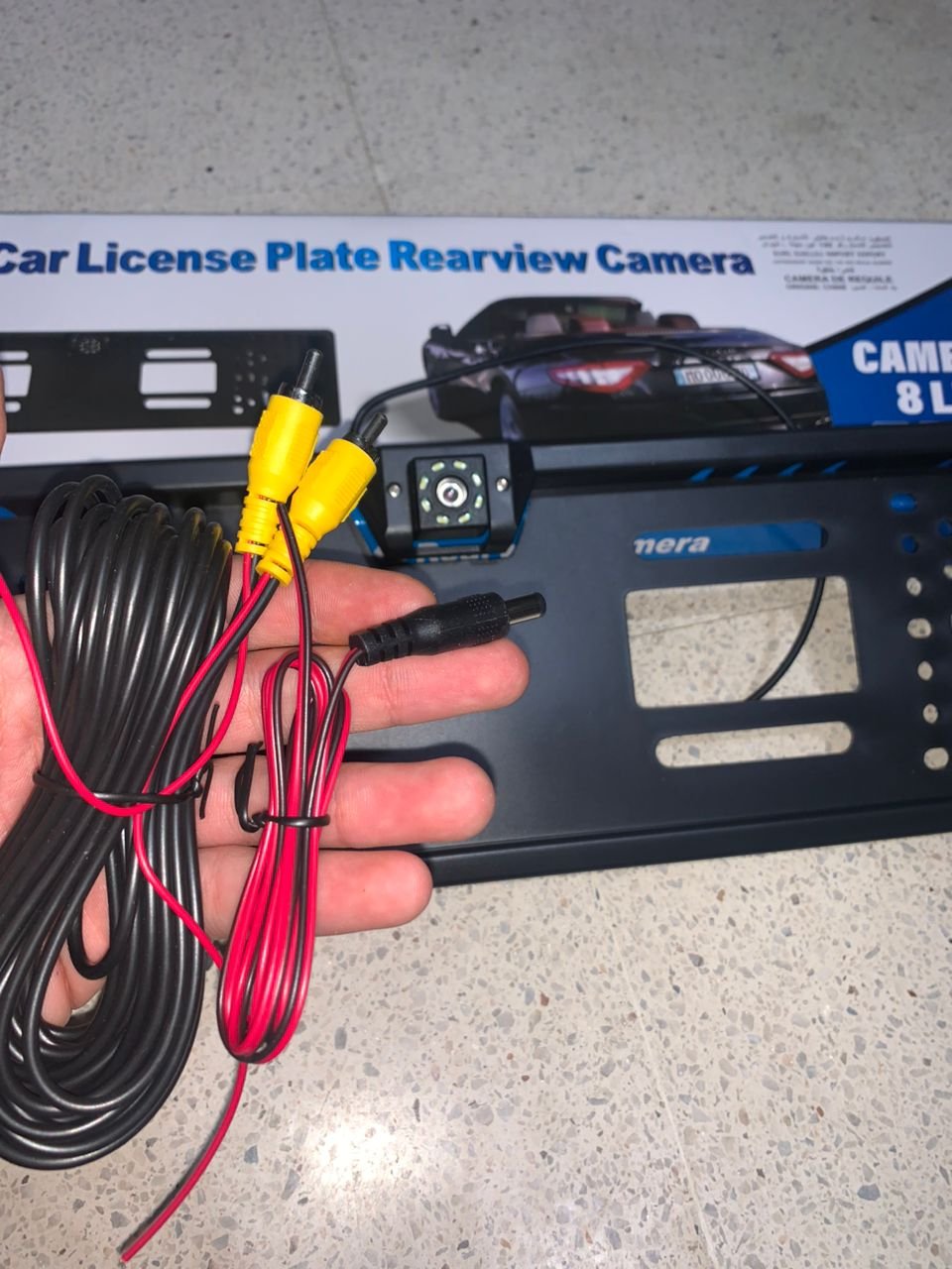 Caméra de recul HD pour voiture, Avec cadre de plaque d'immatriculation Standard , étanche, Vision nocturne, 4 LED - الصورة 4