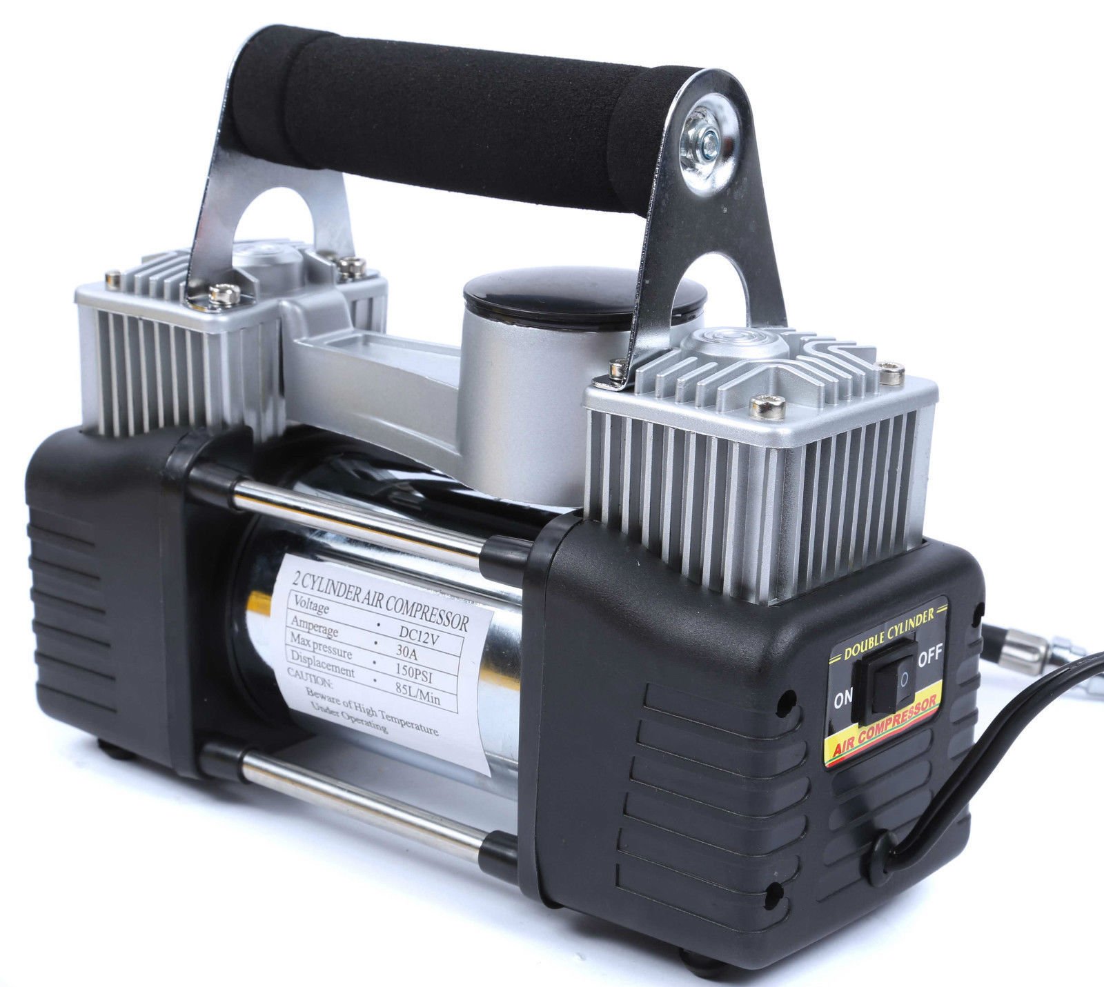 Compresseur automobile à double piston, 70 L/min, tuyau de 3 mètres, 12 V - الصورة 15