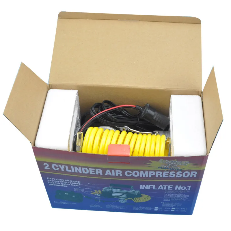 Compresseur automobile à double piston, 70 L/min, tuyau de 3 mètres, 12 V - الصورة 17