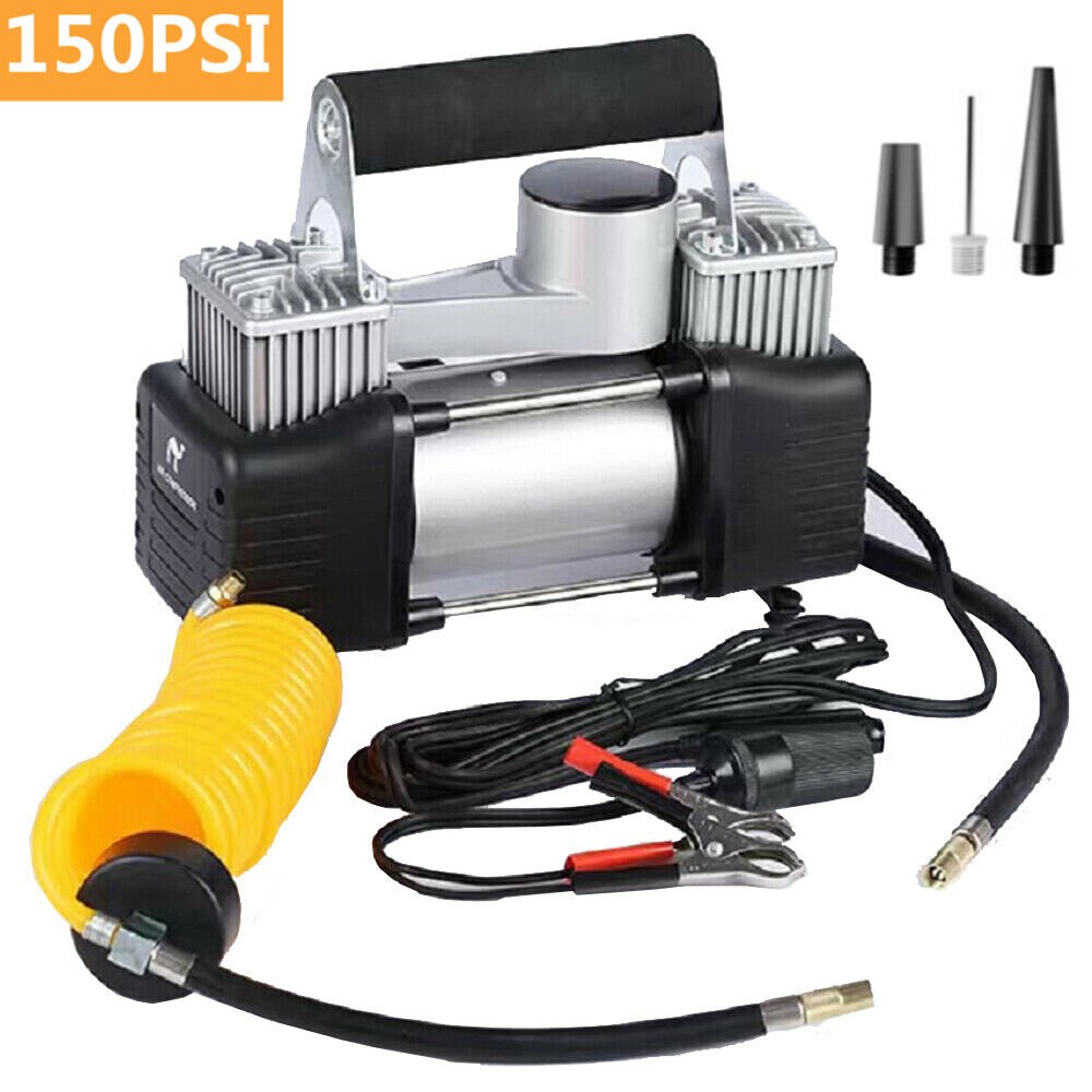 Compresseur automobile à double piston, 70 L/min, tuyau de 3 mètres, 12 V - الصورة 6