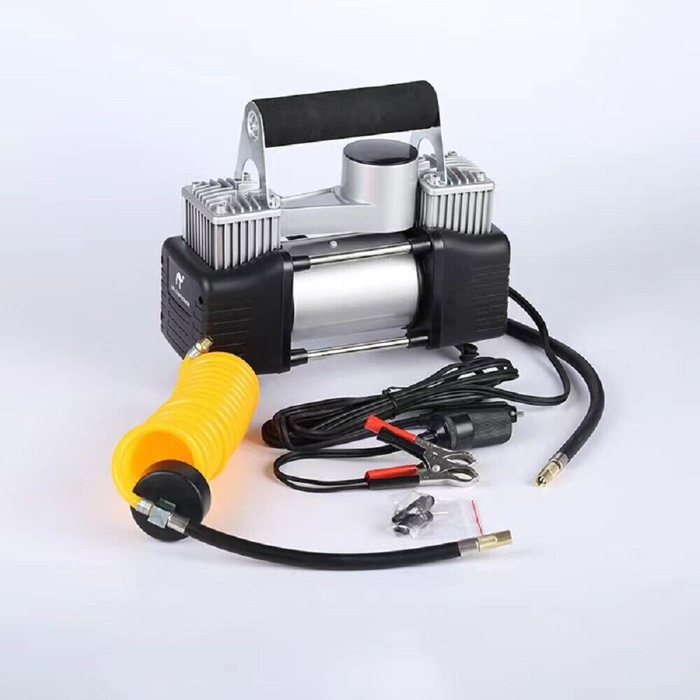 Compresseur automobile à double piston, 70 L/min, tuyau de 3 mètres, 12 V - الصورة 8