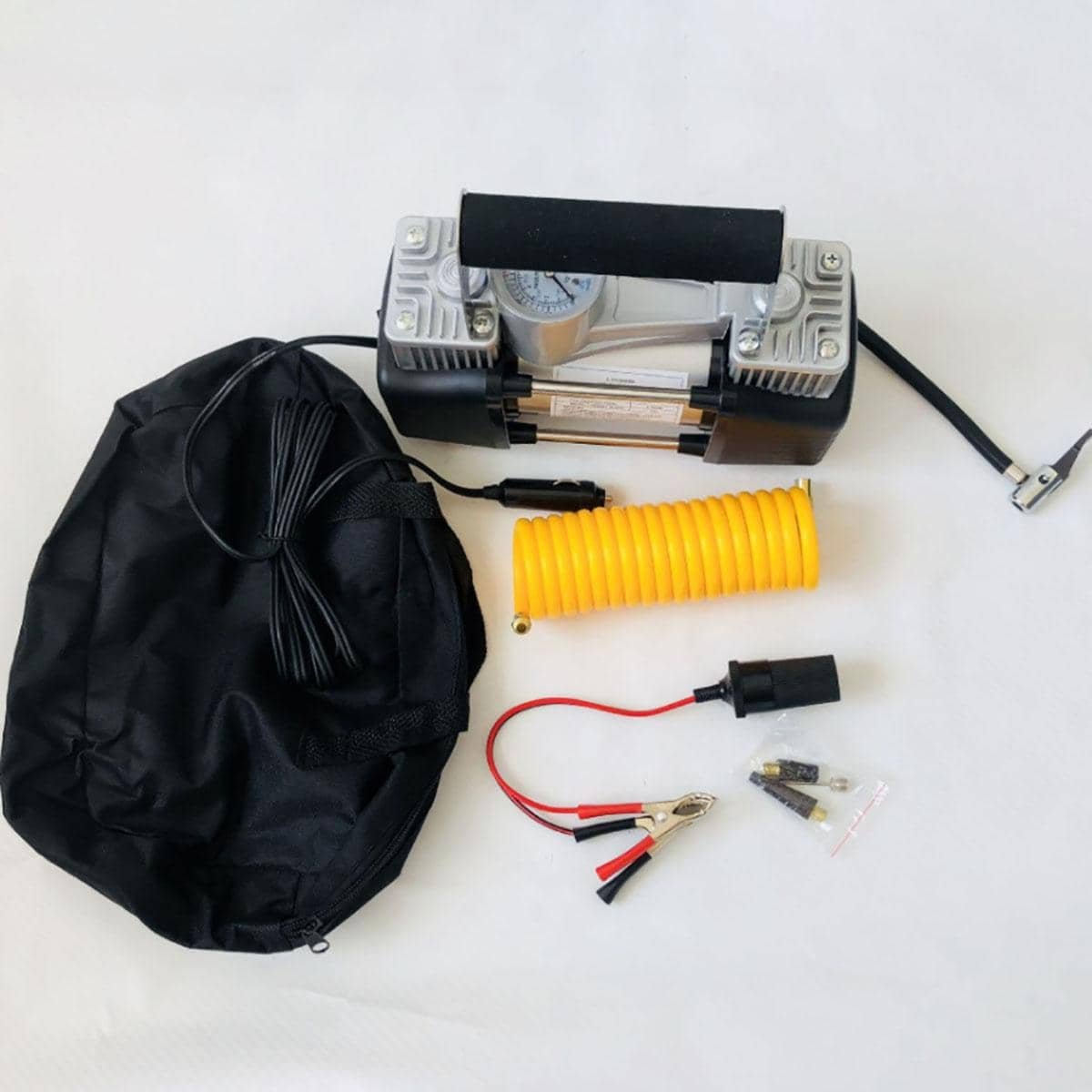 Compresseur automobile à double piston, 70 L/min, tuyau de 3 mètres, 12 V - الصورة 9