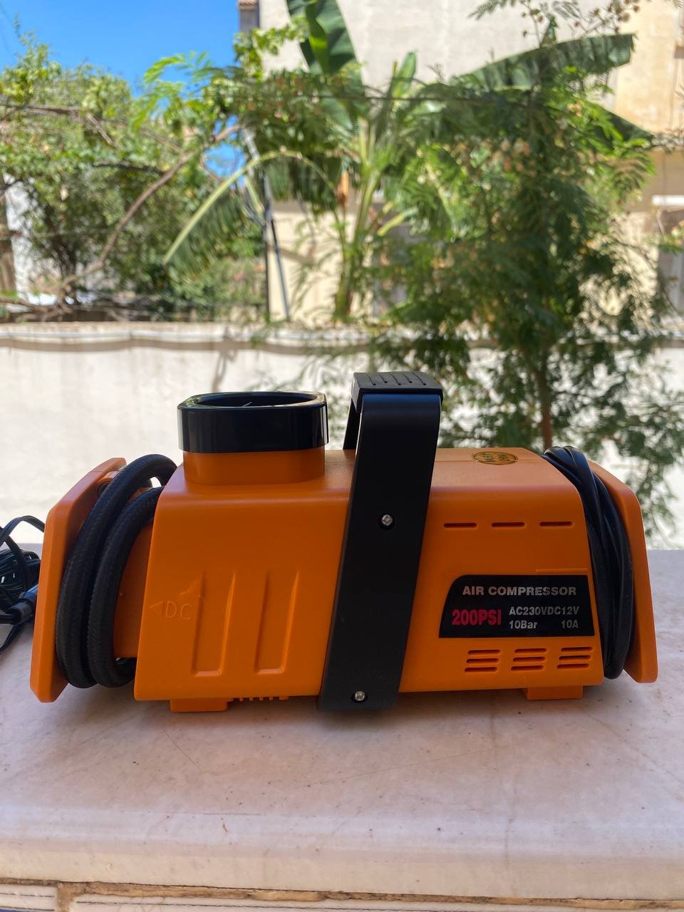 Compresseur d’aire a double adaptateur 220v/12v- 200psi - Orange - الصورة 4