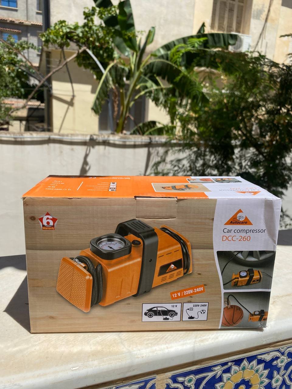 Compresseur d’aire a double adaptateur 220v/12v- 200psi - Orange - الصورة 6