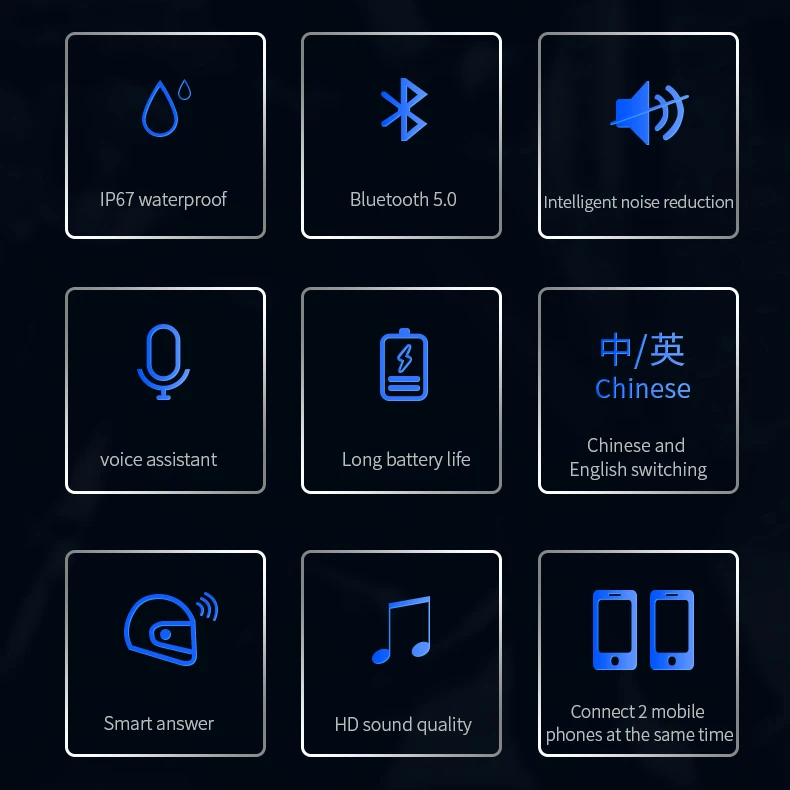 ⁦Écouteurs de moto sans fil Bluetooth 5.0 étanche FM GPS deux côtés BT12⁩ - الصورة ⁦12⁩