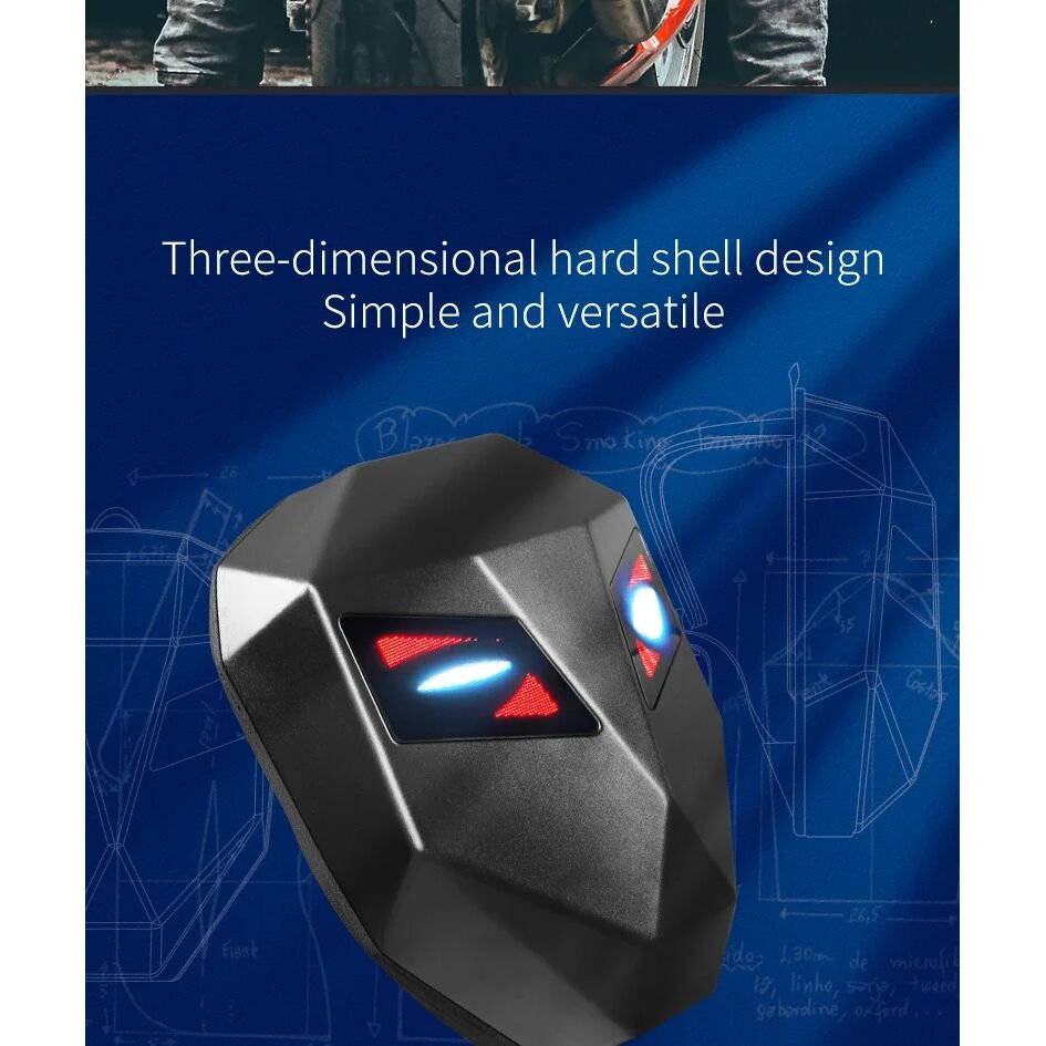 Crelander Sac à dos moto a écran d'affichage LED 3D,extensible et étanche - حقيبة ظهر ثلاثية الابعاد للدراجات النارية مع شاشة عرض بعينين - الصورة 10