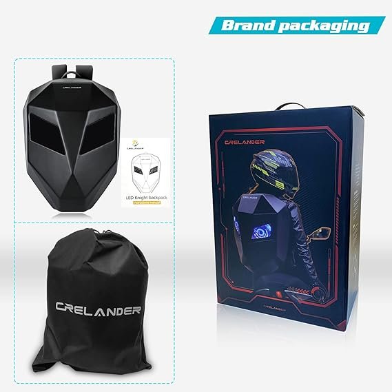 Crelander Sac à dos moto a écran d'affichage LED 3D,extensible et étanche - حقيبة ظهر ثلاثية الابعاد للدراجات النارية مع شاشة عرض بعينين - الصورة 11