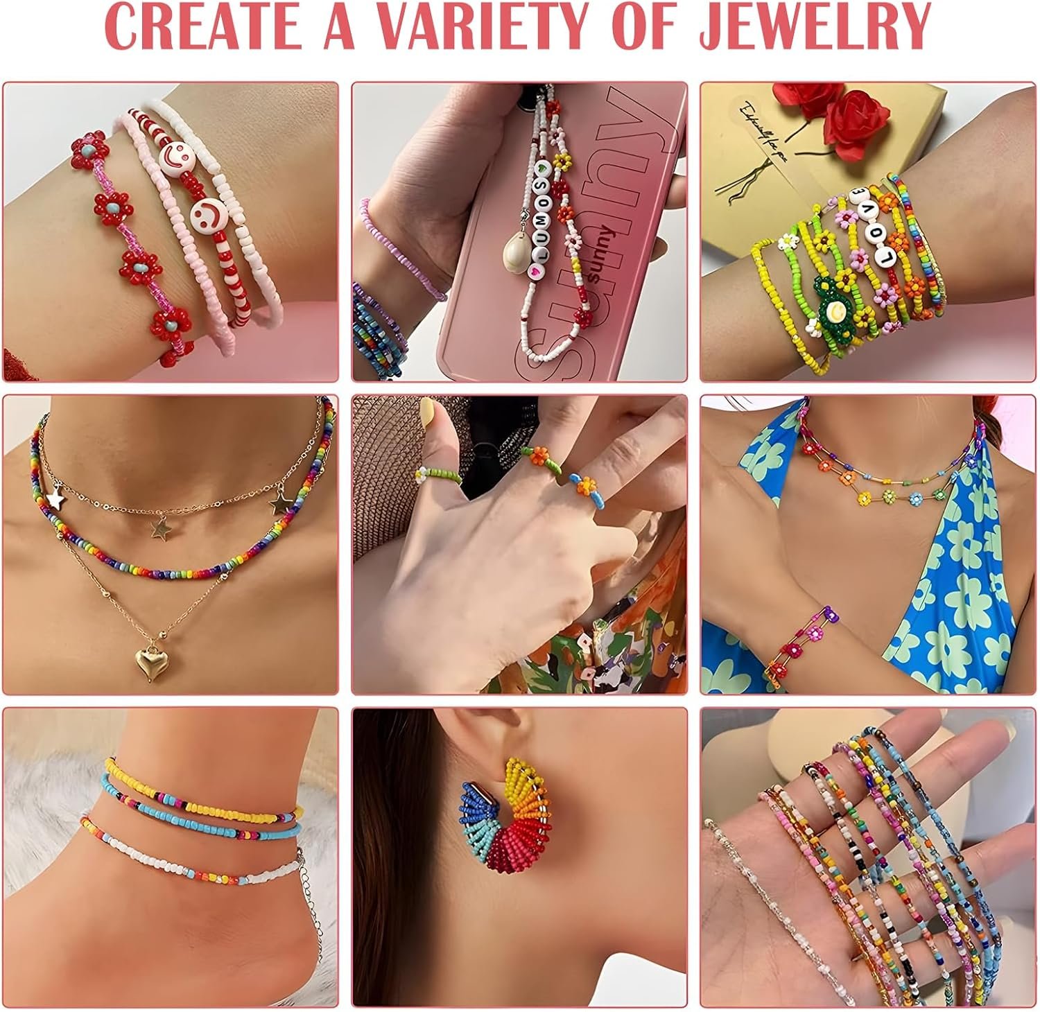 Ensemble de Pendentifs Assorties pour Création de Bijoux DIY - علبة الخرز المتنوعة والشاملة لصناعة الإكسسوارات والأساور يدويًا - الصورة 7
