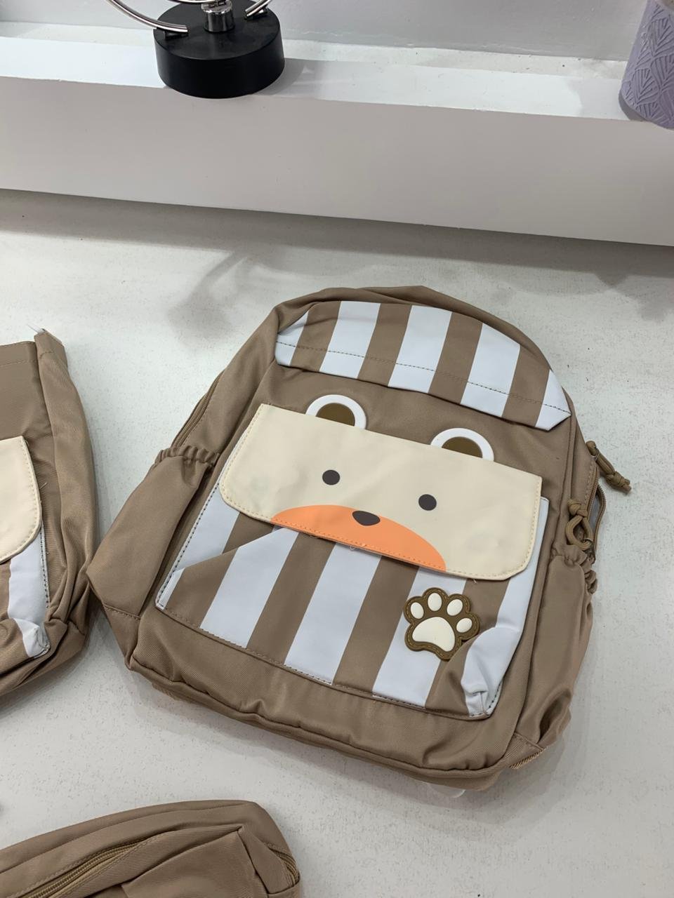 ⁦Ensemble de sacs d’école Kawai pour adolescents 3Pcs Ours Beige – محفظة 3 قطع كاواي بيج⁩ - الصورة ⁦4⁩