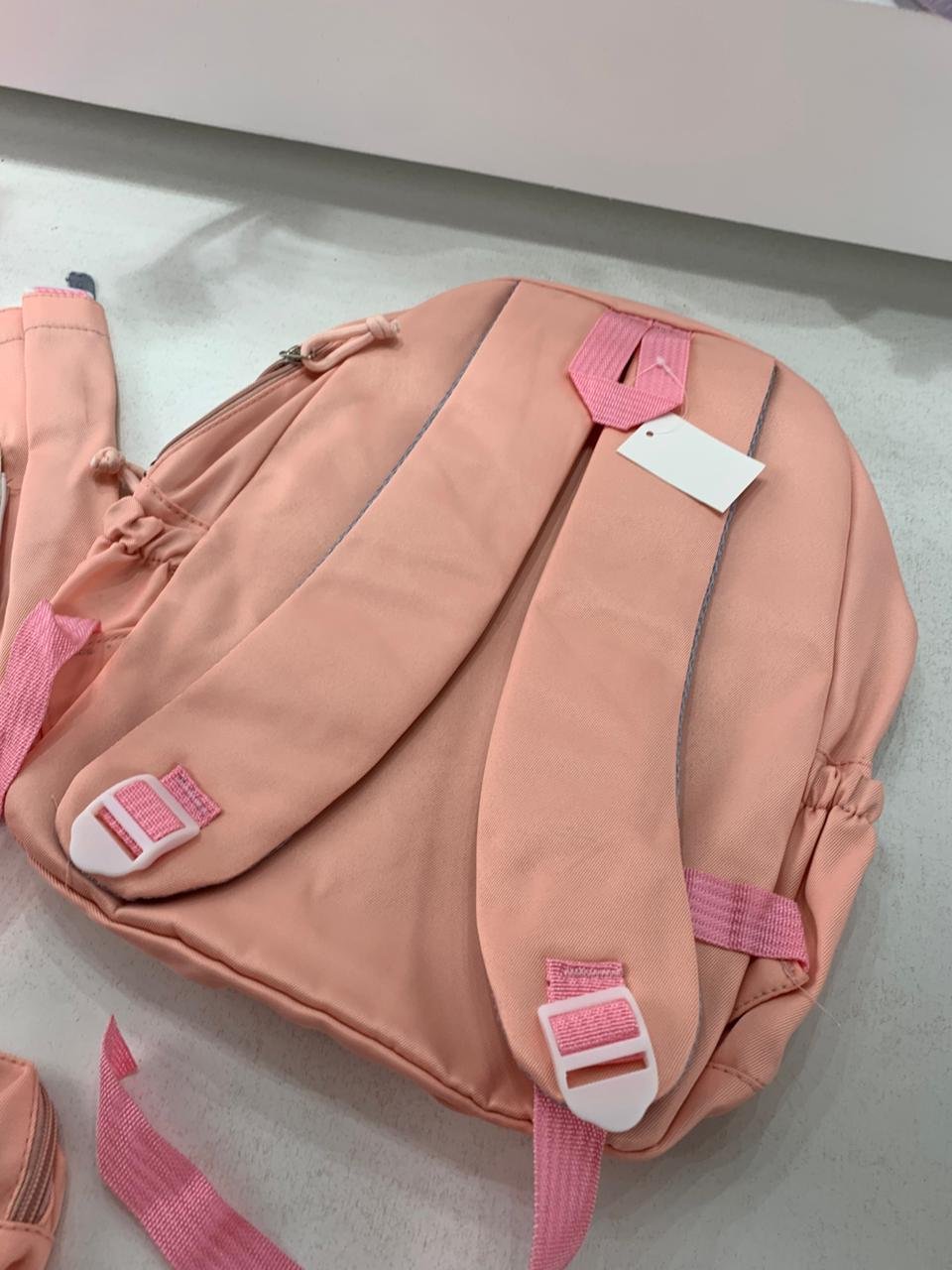Ensemble de sacs d’école Kawai pour adolescents 3Pcs Ours Rose – محفظة 3 قطع كاواي وردي - الصورة 5