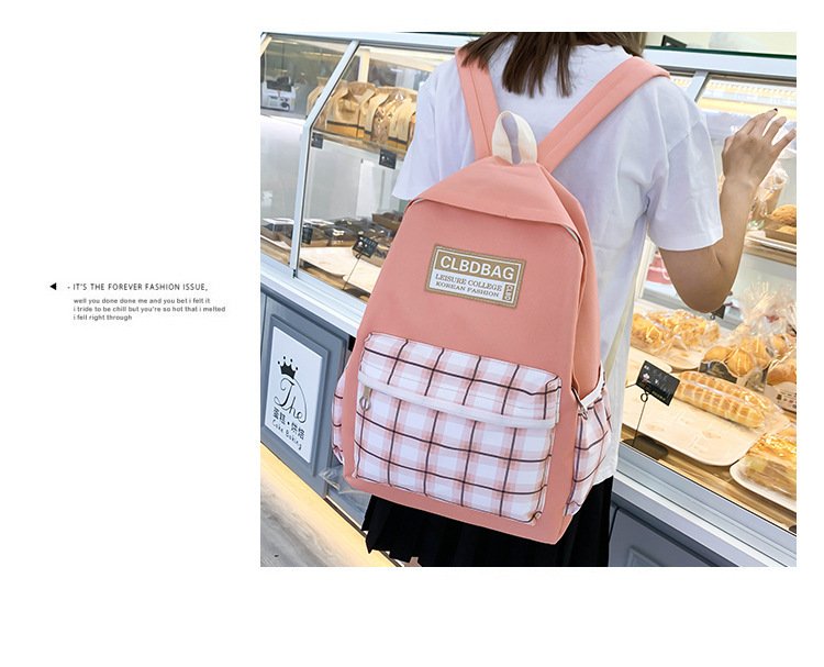 Ensemble scolaire CLBD Bag 4 en 1 sac à dos, sac, trousse , trousse à crayons - Rose - الصورة 4