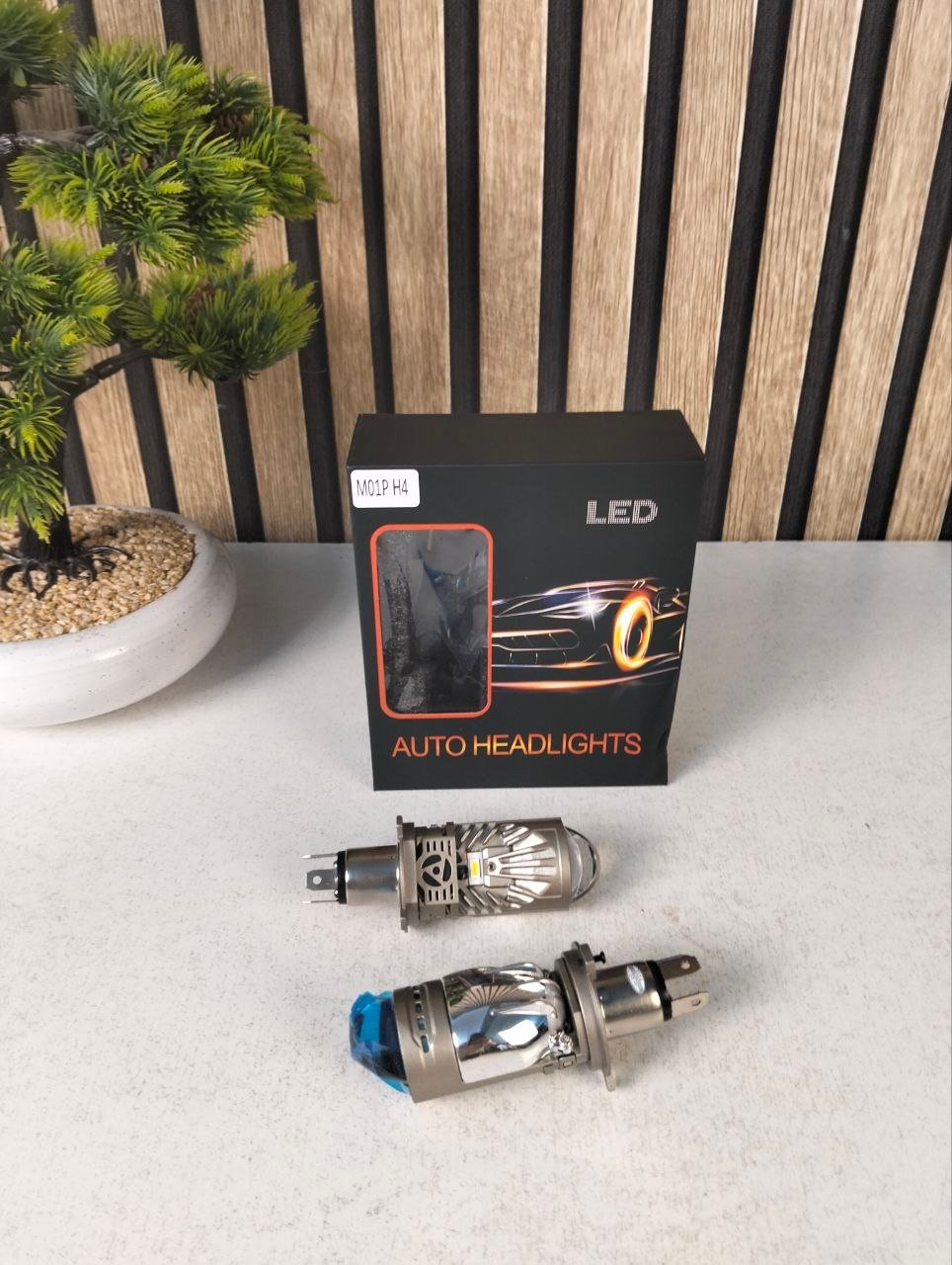 Kit Lampes Projecteur LED H4 36W Éclairage Full LED 6000K - طقم مصابيح بروجيكتور مدمجة للسيارات والدراجات - الصورة 2