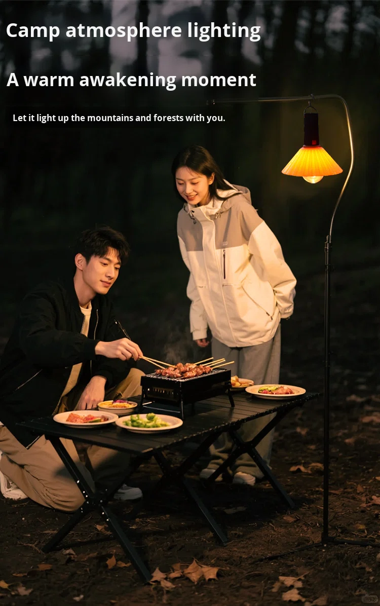 Lanterne de Camping Rechargeable 3 Niveaux de Luminosité avec Crochet de Suspension - مصباح تخييم وطوارئ قابل للشحن مع خطاف تعليق و3 مستويات إضاءة - الصورة 12