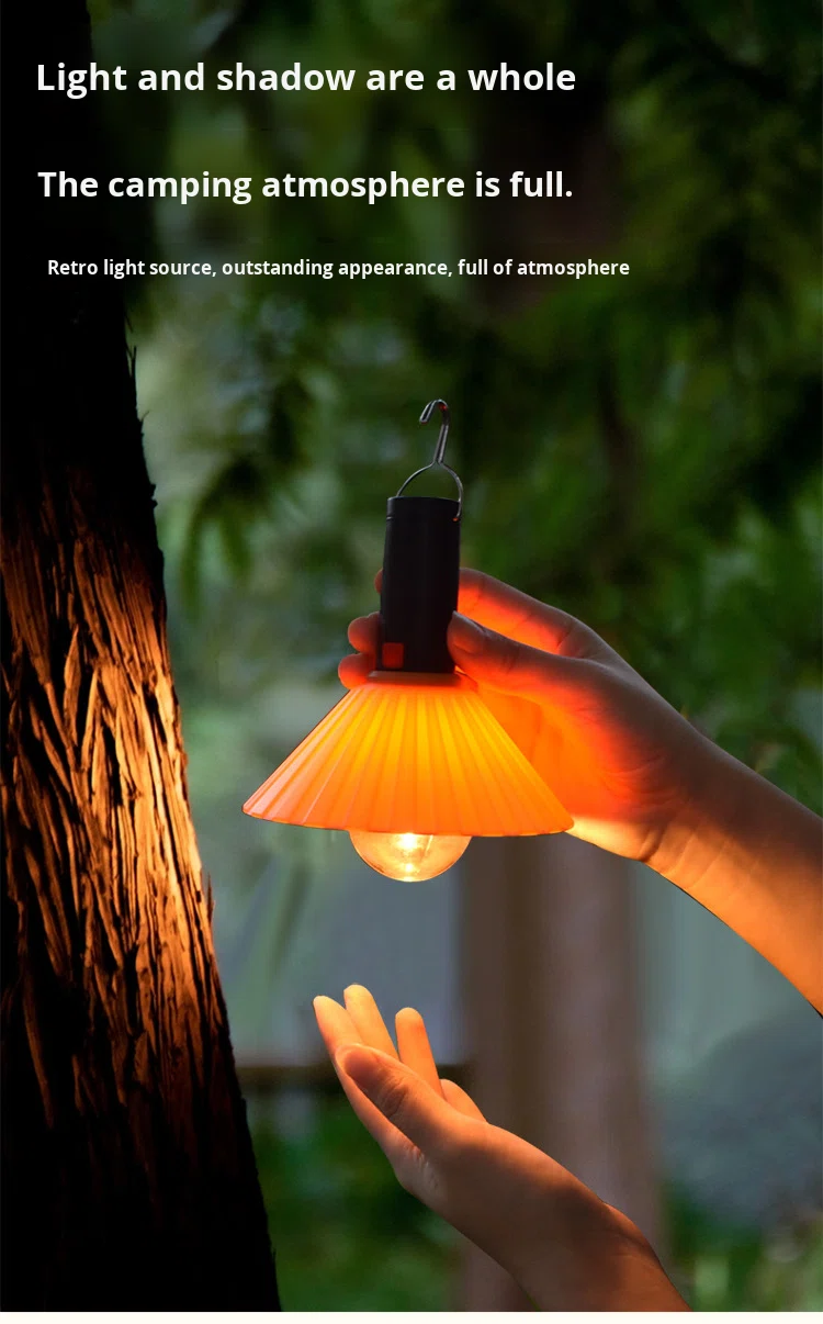 Lanterne de Camping Rechargeable 3 Niveaux de Luminosité avec Crochet de Suspension - مصباح تخييم وطوارئ قابل للشحن مع خطاف تعليق و3 مستويات إضاءة - الصورة 15