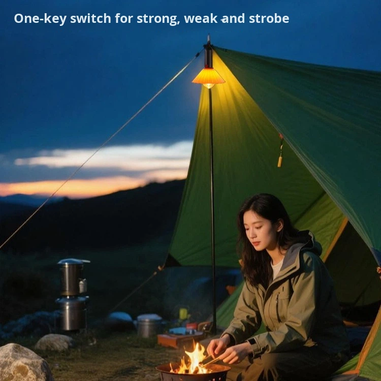 Lanterne de Camping Rechargeable 3 Niveaux de Luminosité avec Crochet de Suspension - مصباح تخييم وطوارئ قابل للشحن مع خطاف تعليق و3 مستويات إضاءة - الصورة 17