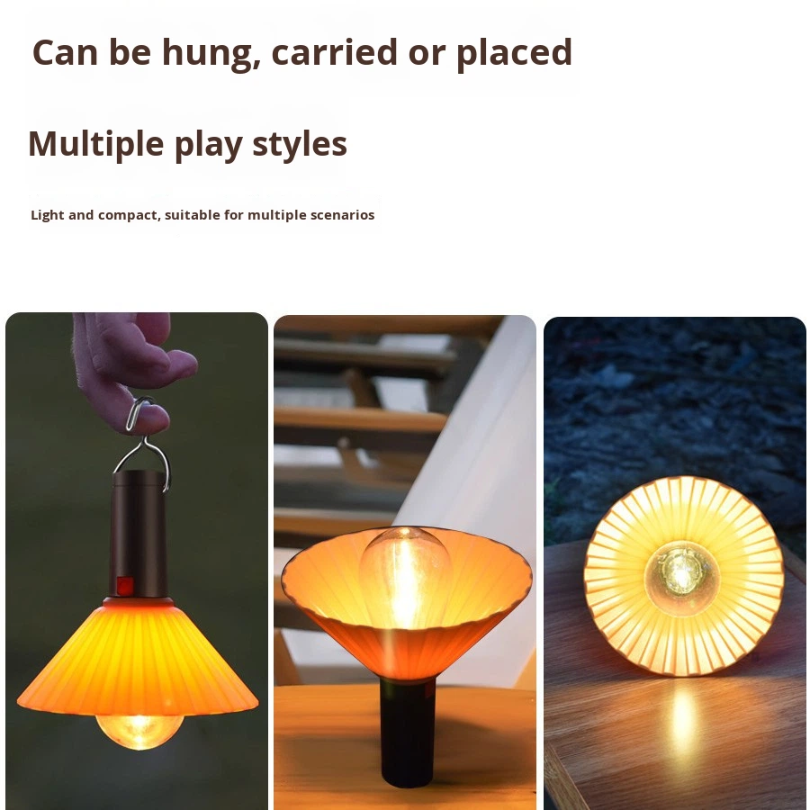 Lanterne de Camping Rechargeable 3 Niveaux de Luminosité avec Crochet de Suspension - مصباح تخييم وطوارئ قابل للشحن مع خطاف تعليق و3 مستويات إضاءة - الصورة 7