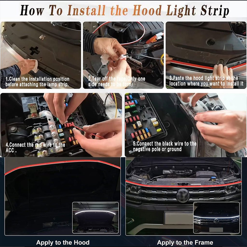 LED dynamiques Bandes lumineuses pour capot de voiture - الصورة 11