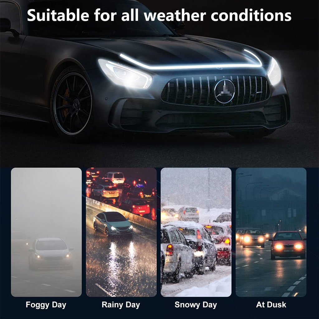 LED dynamiques Bandes lumineuses pour capot de voiture - الصورة 3