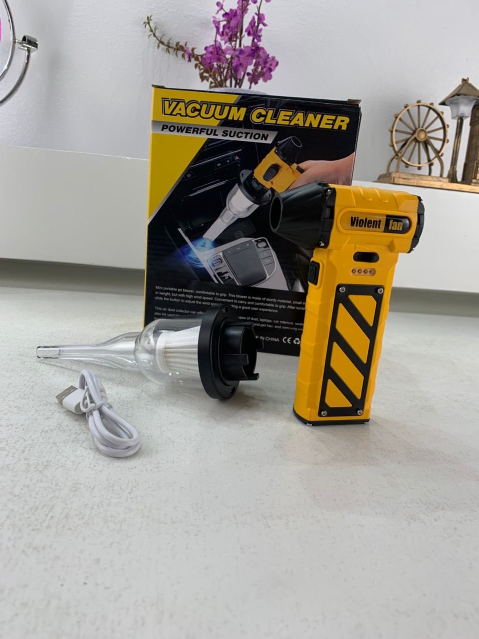 Mini Souffleur et Aspirateur Électrique Multifonctions Ultra Puissant F015 – جهاز شفط ونسف الهواء بقوة ضغط عالية - الصورة 2