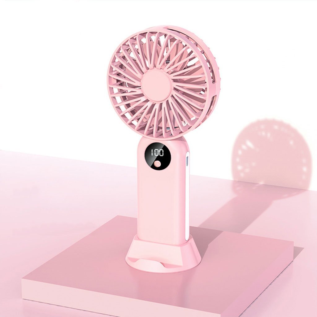⁦Mini ventilateur portable avec batterie 2400 mAh, léger, 3 vitesses, base mobile مروحة المحمولة بثلاث سرعات ومنفذ USB⁩ - الصورة ⁦3⁩