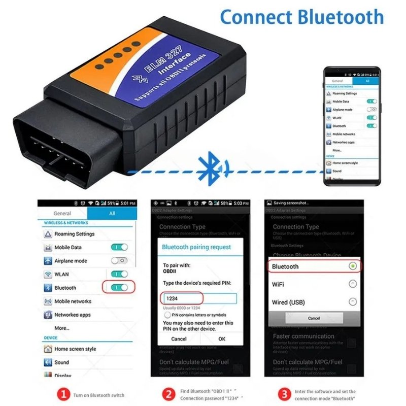 Outils de Diagnostic de Voiture, Scanner V1.5 OBD2, SAE J1850, Bluetooth/wifi, pour Android /ISO 9141 Vgate Icar2, Lecteur de Code - الصورة 2