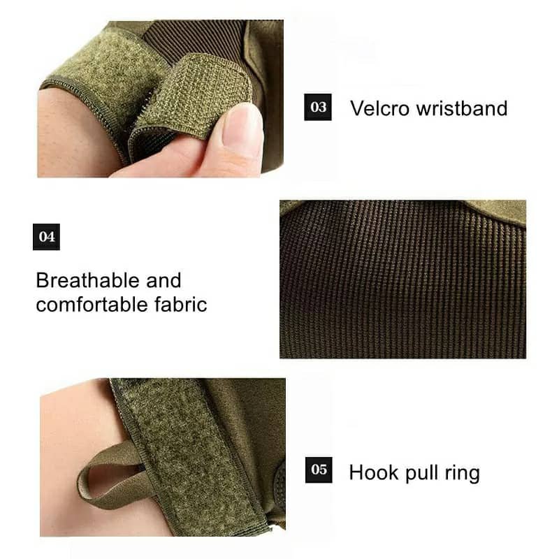 Pack-Moto Masque air flow coupe-vent + Gants Tactique Doigt Complet – طقم قناع وجه مع قفازات شتوية - الصورة 16