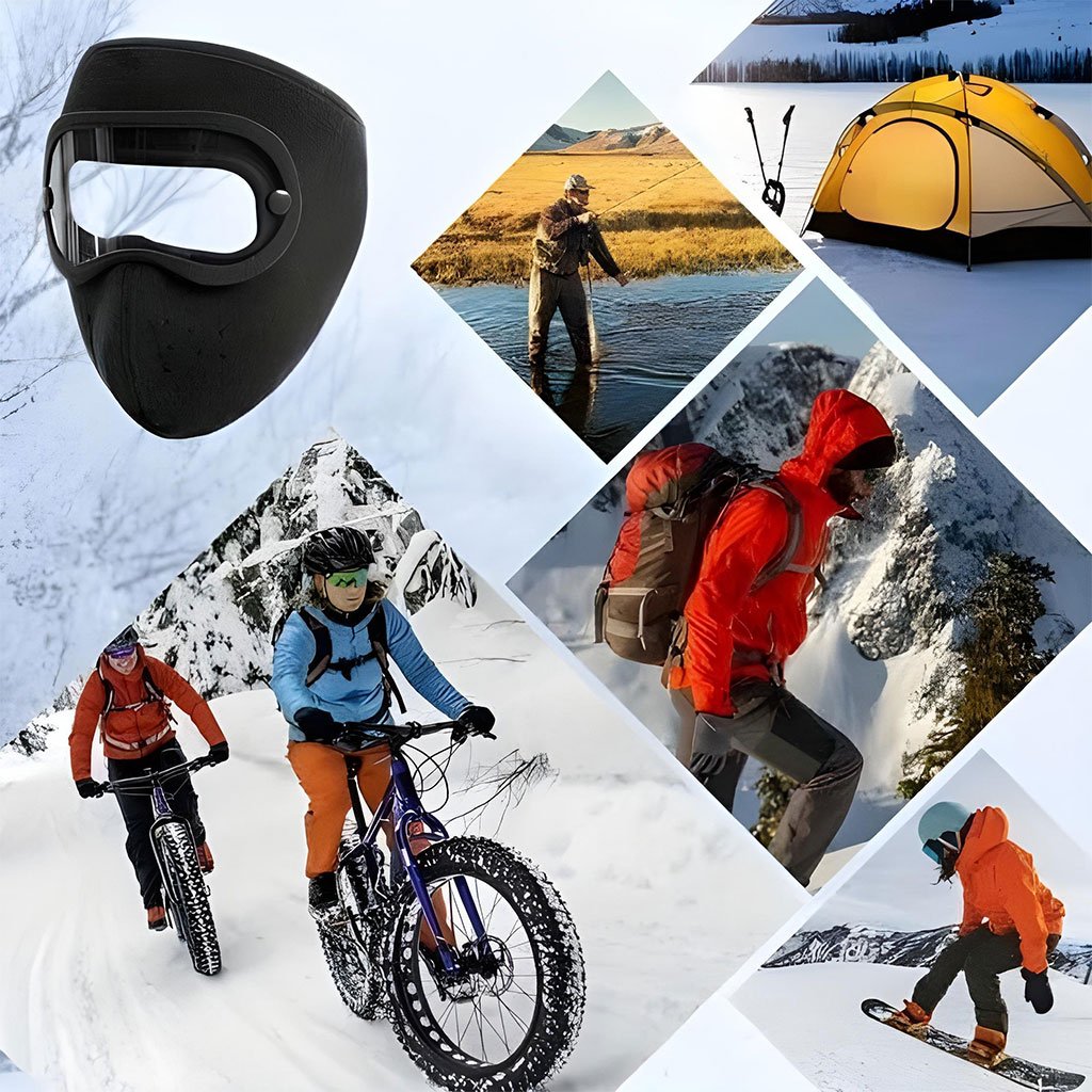 Pack-Moto Masque air flow coupe-vent + Gants Tactique Doigt Complet – طقم قناع وجه مع قفازات شتوية - الصورة 4