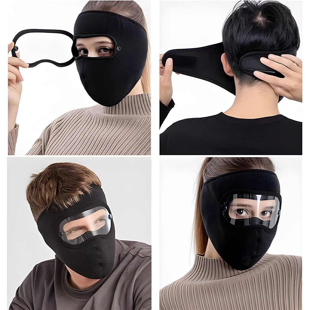 Pack-Moto Masque air flow coupe-vent + Gants Tactique Doigt Complet – طقم قناع وجه مع قفازات شتوية - الصورة 5