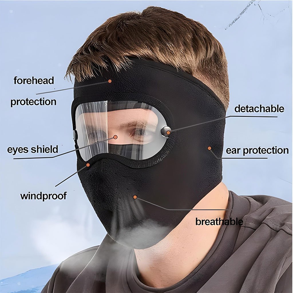 Pack-Moto Masque air flow coupe-vent + Gants Tactique Doigt Complet – طقم قناع وجه مع قفازات شتوية - الصورة 6