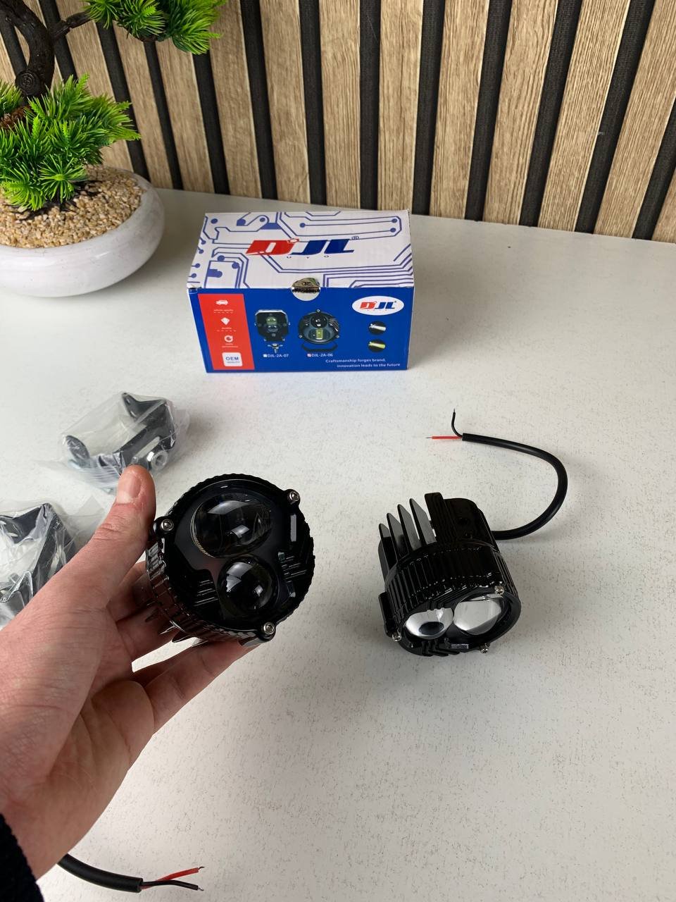 Paire de Phares Additionnels LED pour Moto – Projecteurs Anti-Brouillard 2Pcs – مصابيح دراجة نارية - الصورة 2