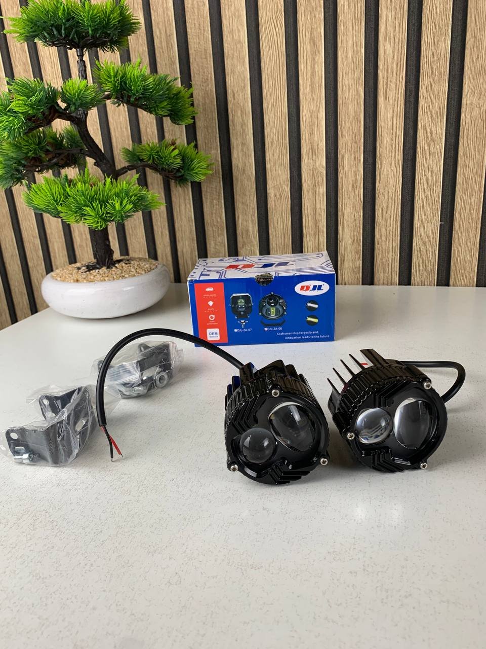 Paire de Phares Additionnels LED pour Moto – Projecteurs Anti-Brouillard 2Pcs – مصابيح دراجة نارية - الصورة 3