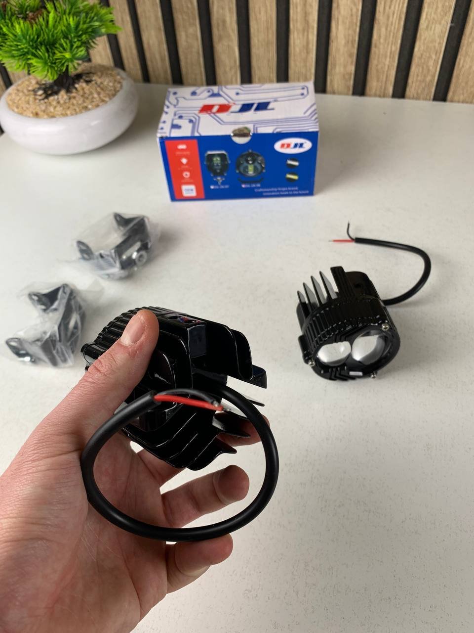 Paire de Phares Additionnels LED pour Moto – Projecteurs Anti-Brouillard 2Pcs – مصابيح دراجة نارية - الصورة 4