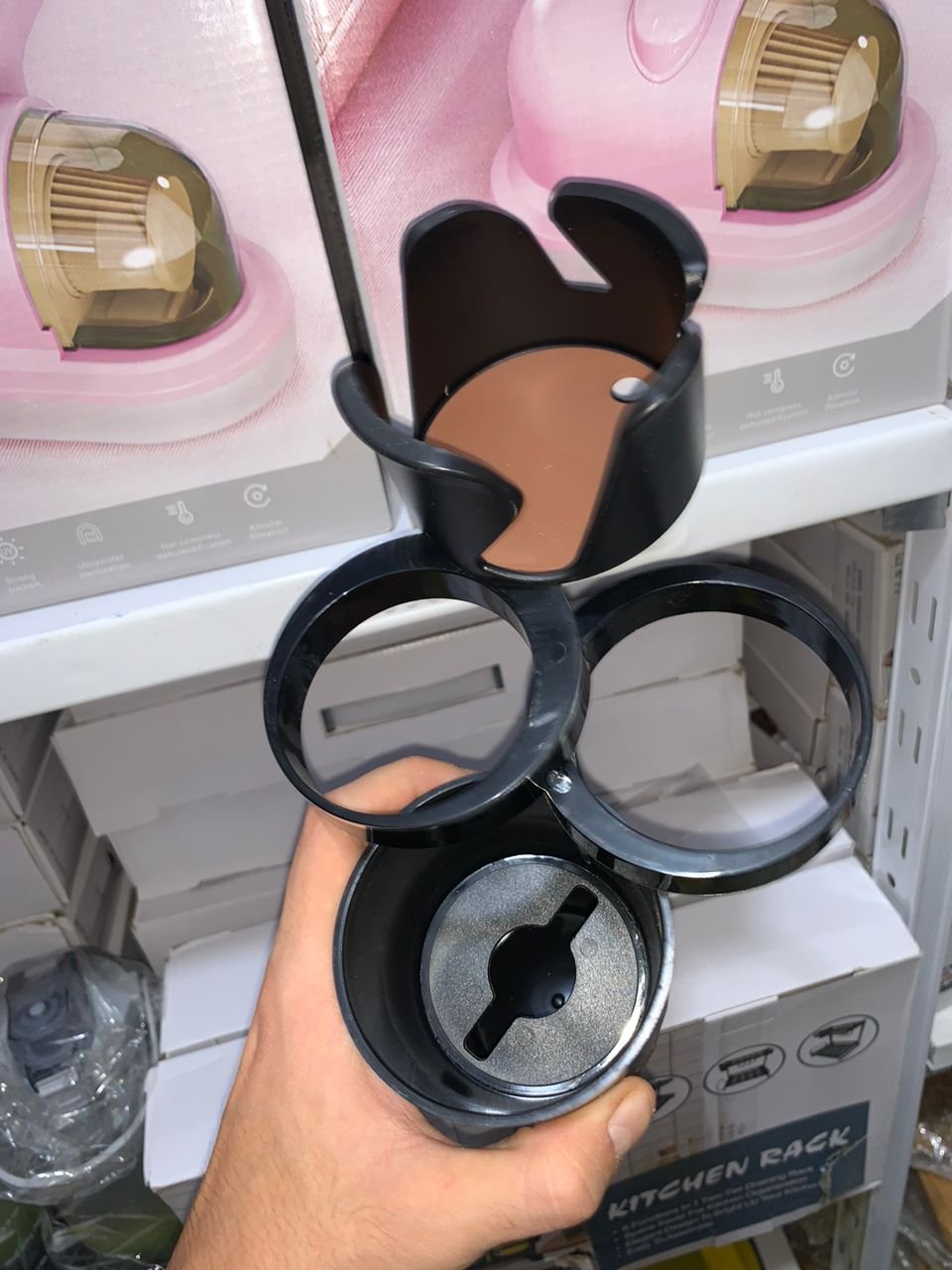 ⁦Porte-gobelet Multi intelligent réglable 5en1 pour voiture, rangement accessoires d’intérieur de voiture⁩ - الصورة ⁦2⁩