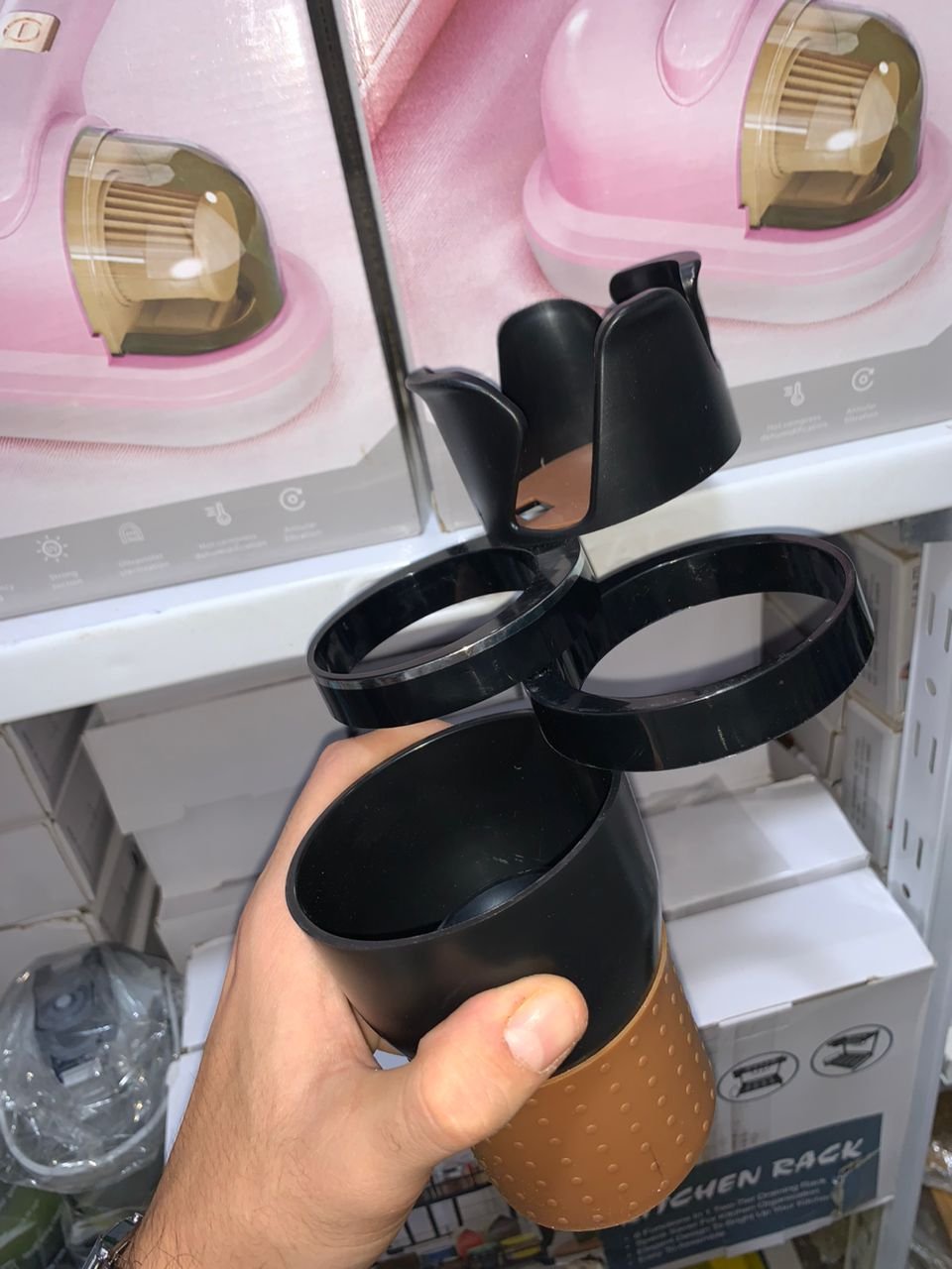⁦Porte-gobelet Multi intelligent réglable 5en1 pour voiture, rangement accessoires d’intérieur de voiture⁩ - الصورة ⁦3⁩