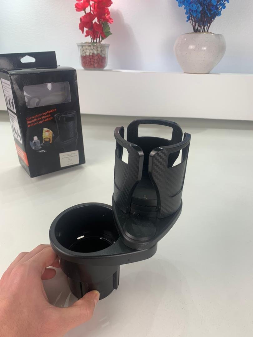 ⁦Porte-Gobelet Voiture Extensible 2-en-1 avec Base Rotative à 360° – حامل أكواب مزدوج قابل للتوسيع⁩ - الصورة ⁦4⁩