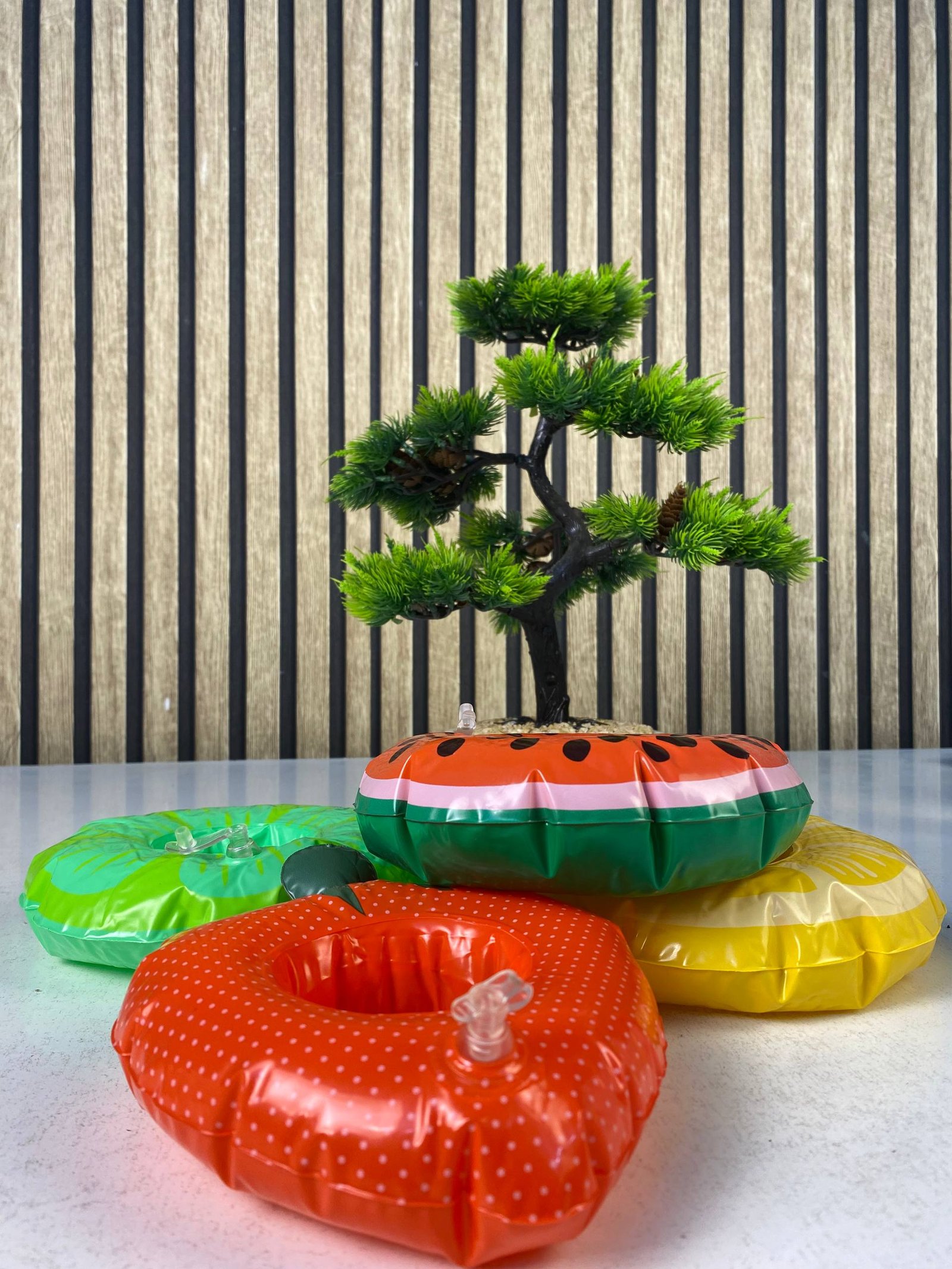 Porte-Gobelets Flottants Gonflables pour Piscine Design Amusant Matériau PVC - حامل أكواب مائي منفوخ للمسبح بتصاميم الفواكه - الصورة 3
