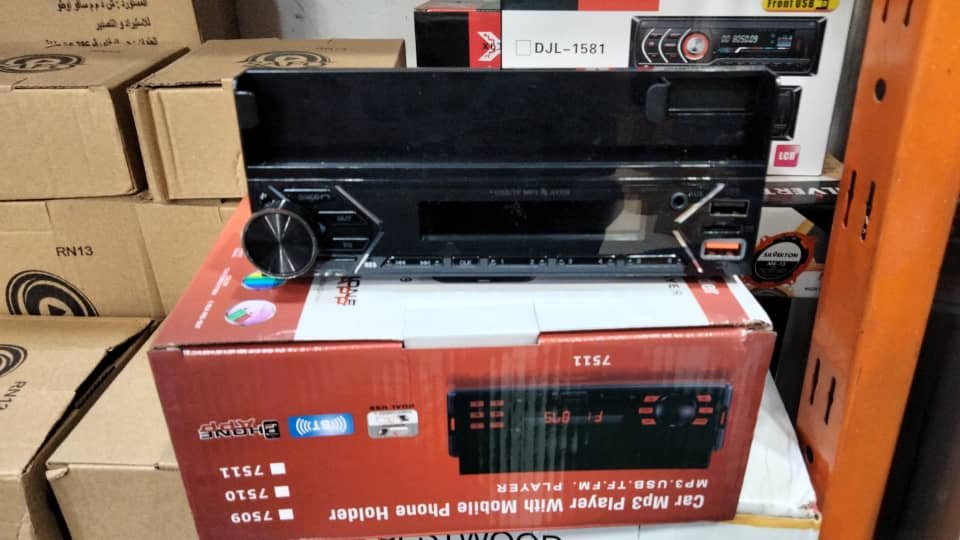 ⁦Poste radio BT In-dash 1 Din Fm Aux-in Récepteur SD USB avec support de téléphone⁩ - الصورة ⁦9⁩