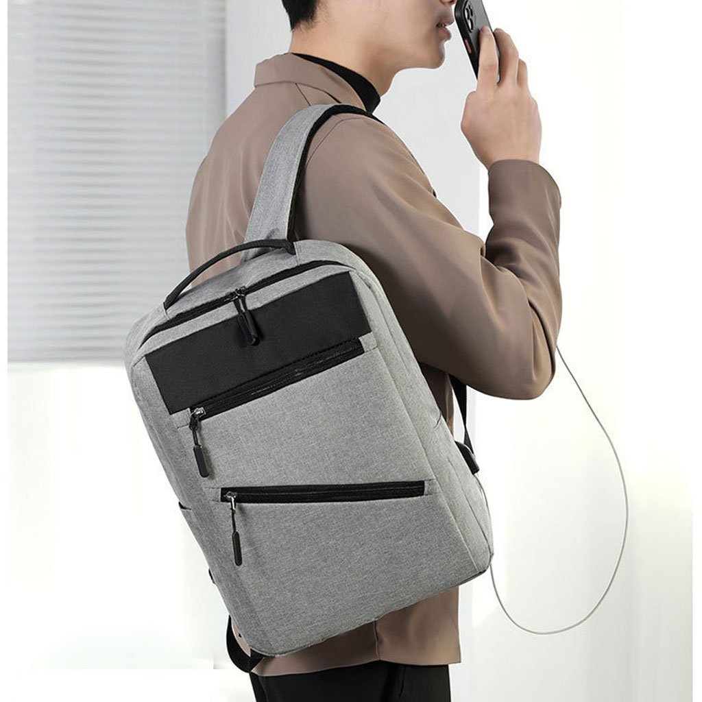 ⁦Sac à Dos de Grande Capacité pour Homme 3en1 Tendance pour Lycéens - Gris⁩ - الصورة ⁦4⁩
