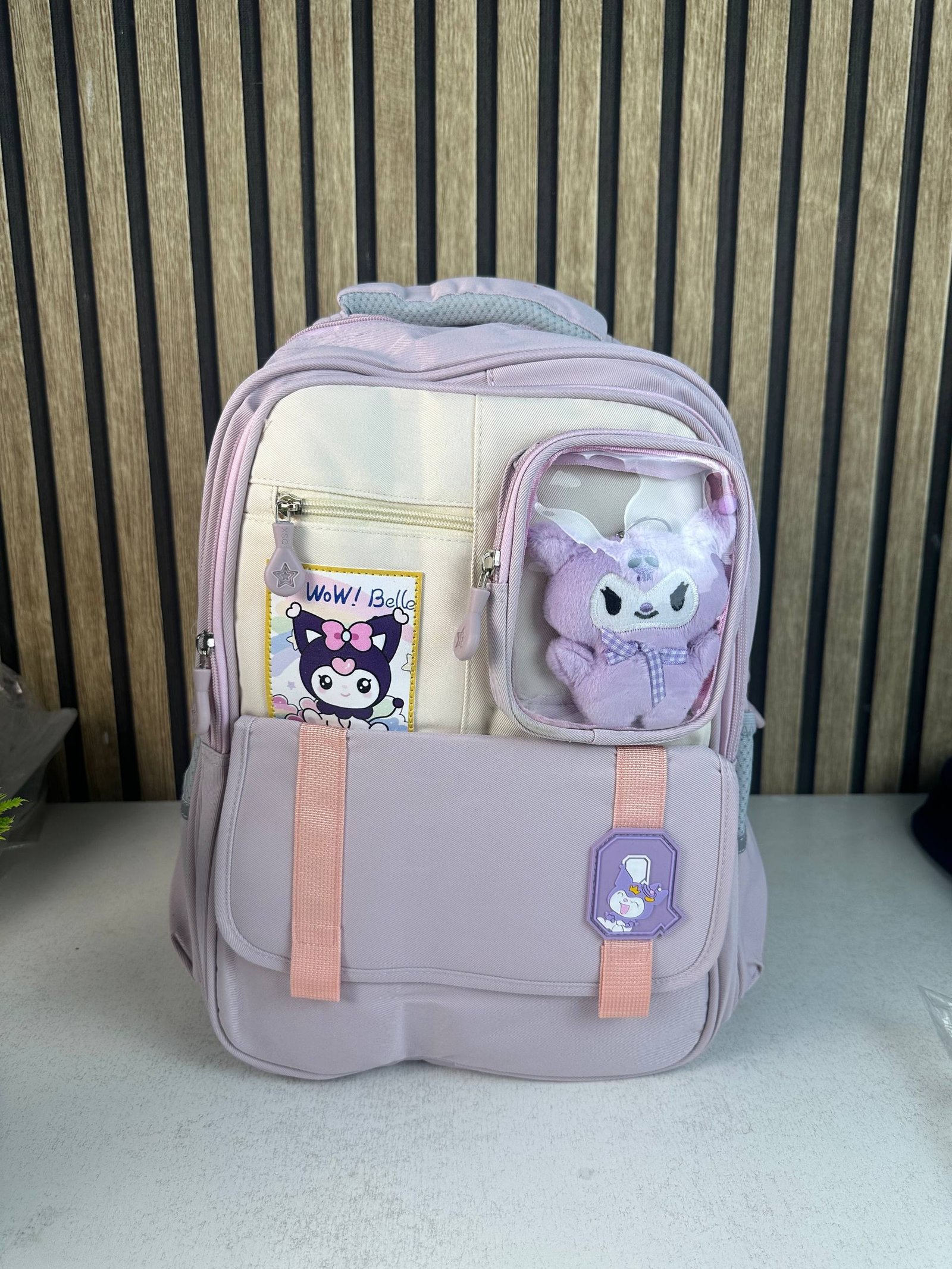⁦Sac à Dos Scolaire Style Kawaii Grand Volume avec Peluche Incluse Tissu Imperméable Rose SACKDS04RS - حقيبة مدرسية بتصميم كاوايي⁩ - الصورة ⁦2⁩