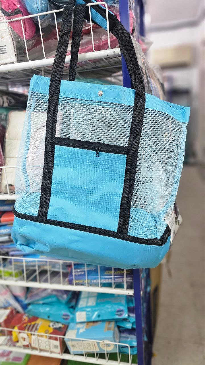 Sac de pique-nique en maille, compartiment Isotherme avec fermeture éclair - الصورة 4