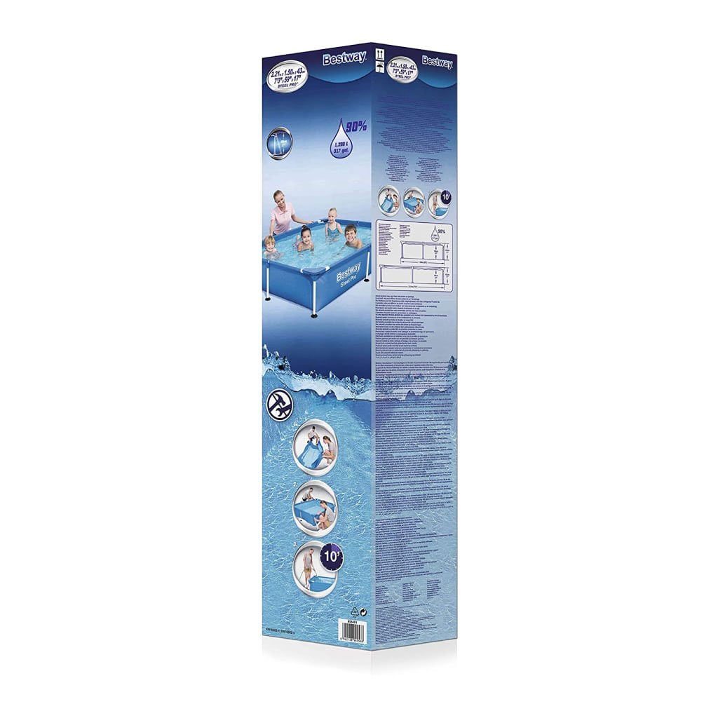 Steel Pro™ Piscine Rectangulaire 221 x 150 x 43cm Bestway 56401 - الصورة 2