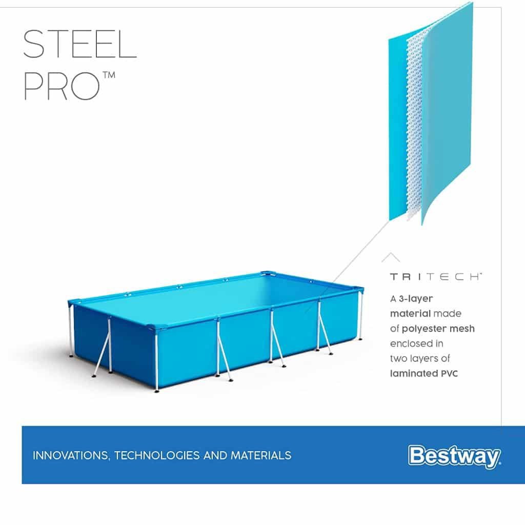 Steel Pro™ Piscine Rectangulaire 221 x 150 x 43cm Bestway 56401 - الصورة 3