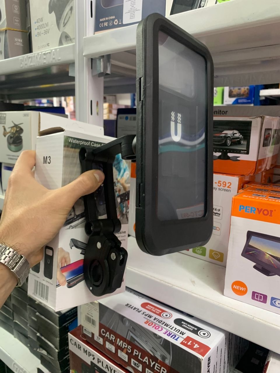 Support de téléphone portable étanche pour vélo moto réglable à 360 ° - الصورة 2