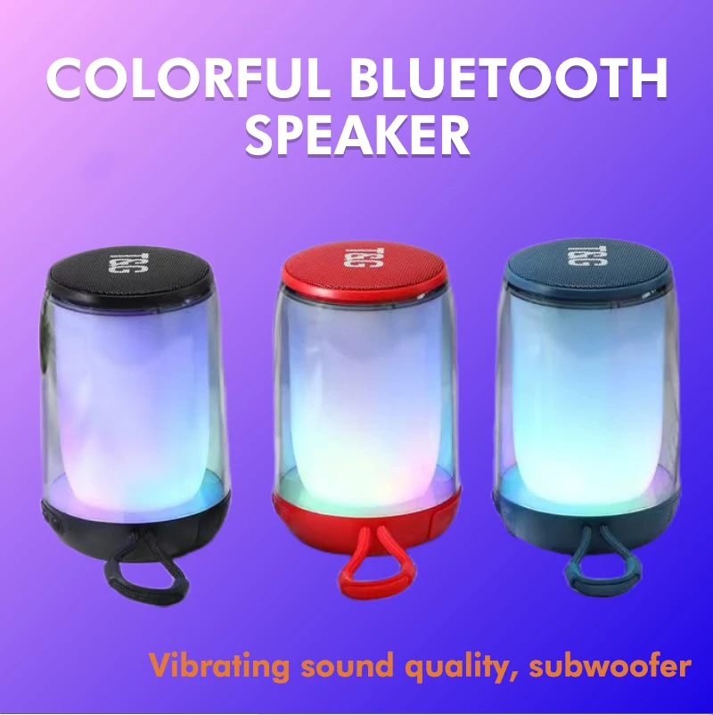 ⁦Tu0026G Haut-parleur Bluetooth 5.3 à pulsation d'ambiance LED RGB⁩ - الصورة ⁦2⁩