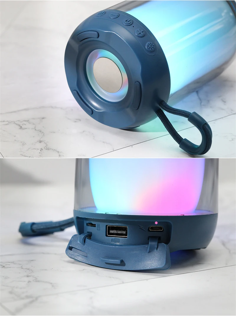 ⁦Tu0026G Haut-parleur Bluetooth 5.3 à pulsation d'ambiance LED RGB⁩ - الصورة ⁦3⁩