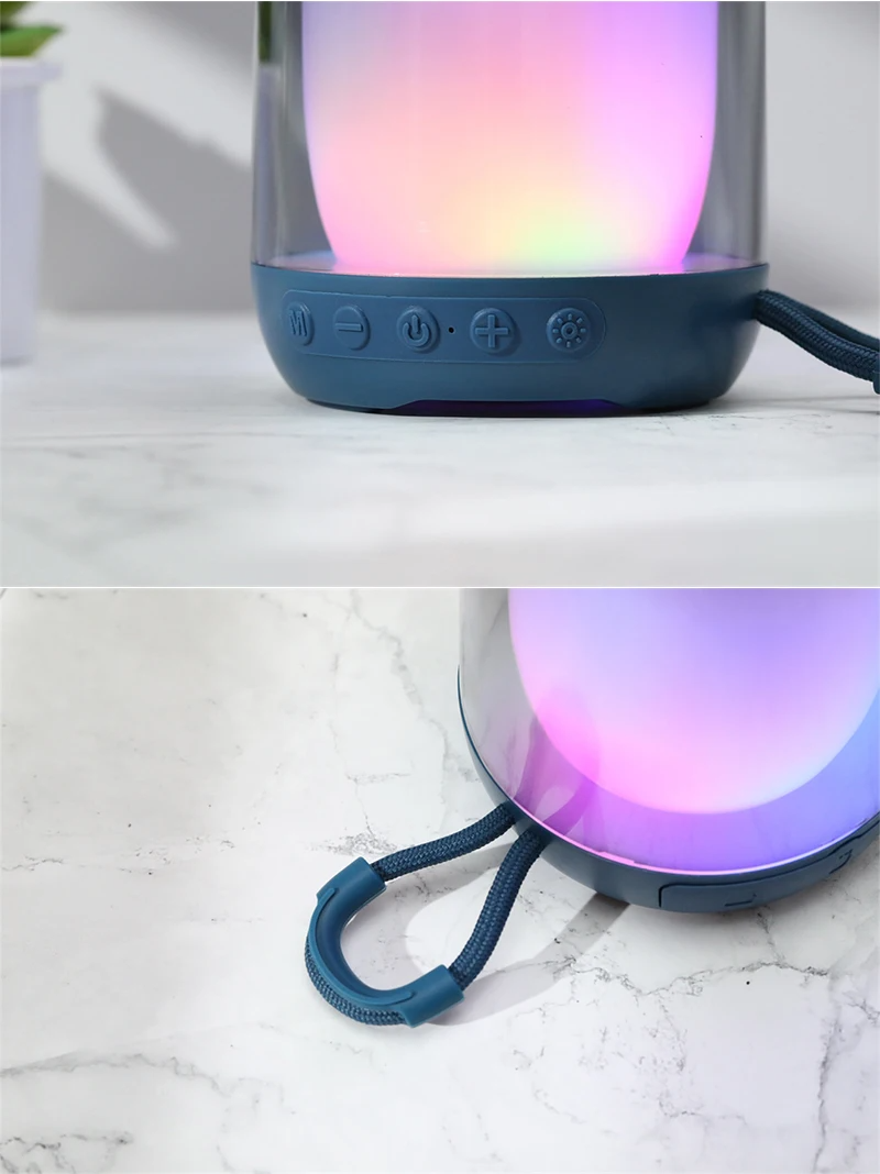 ⁦Tu0026G Haut-parleur Bluetooth 5.3 à pulsation d'ambiance LED RGB⁩ - الصورة ⁦4⁩