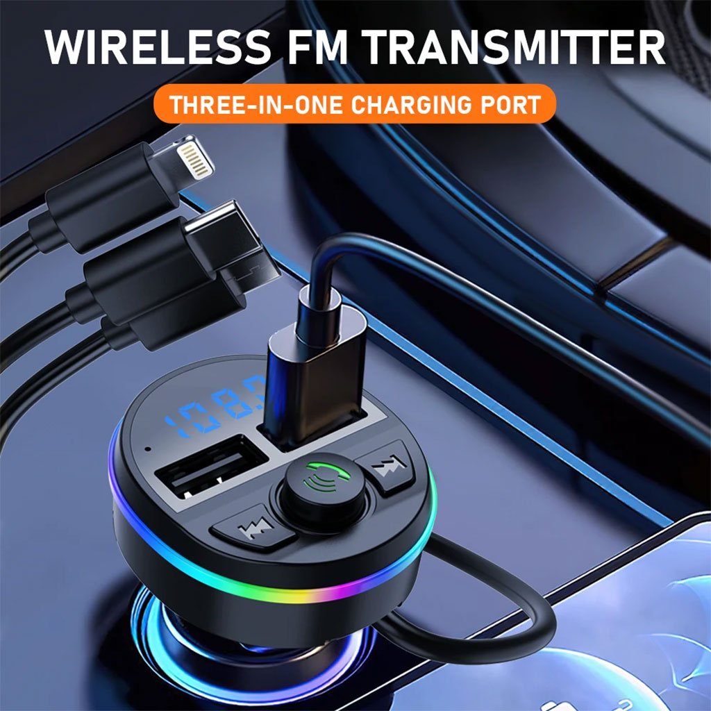 Transmetteur Bluetooth pour voiture, voiture Mp3 Player Radio Aux Adapter Lecteur de Musique - الصورة 2