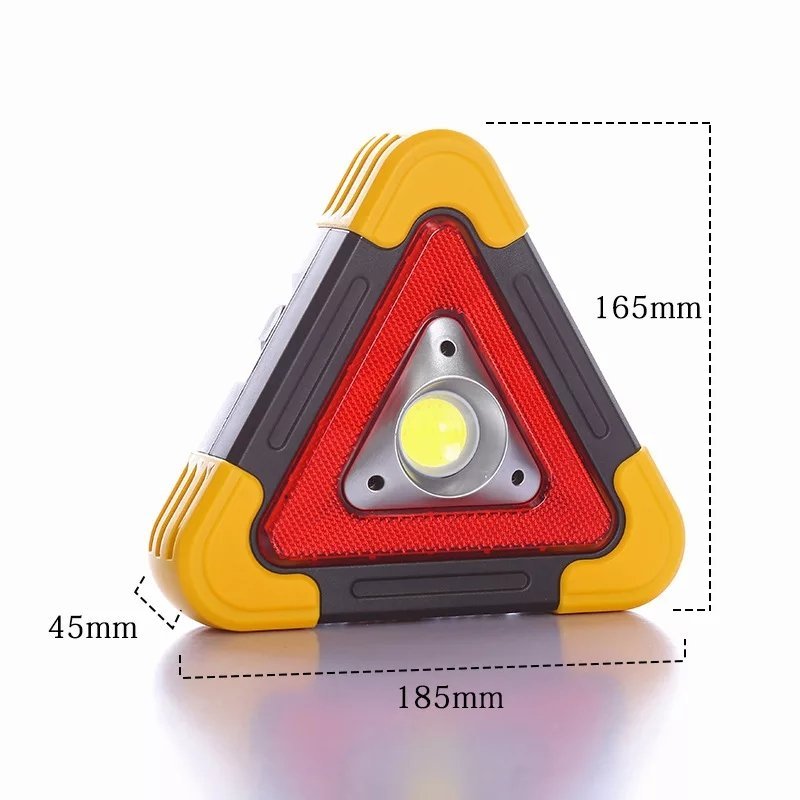 Triangle D'alerte Torche LED 10W Multifonctionnelle Chargé Avec L'énergie Solaire HB-6609 - الصورة 12